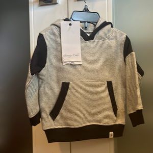 NWT Sovereign code kids hoodie size 12M BLUE WITH STRIPES